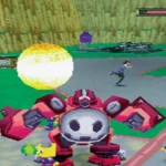 Ảnh chụp màn hình gameplay của The Misadventures of Tron Bonne, một game PS1 hiếm của Capcom.
