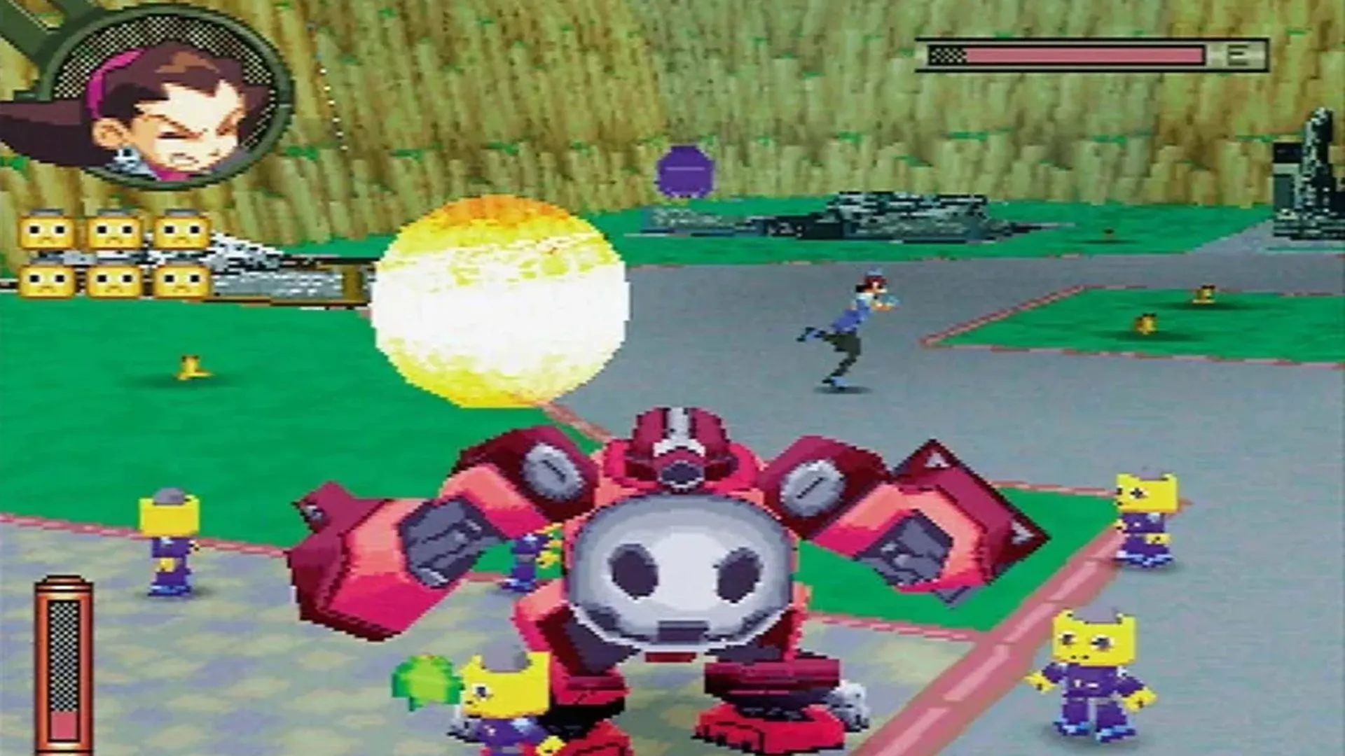 Ảnh chụp màn hình gameplay của The Misadventures of Tron Bonne, một game PS1 hiếm của Capcom.