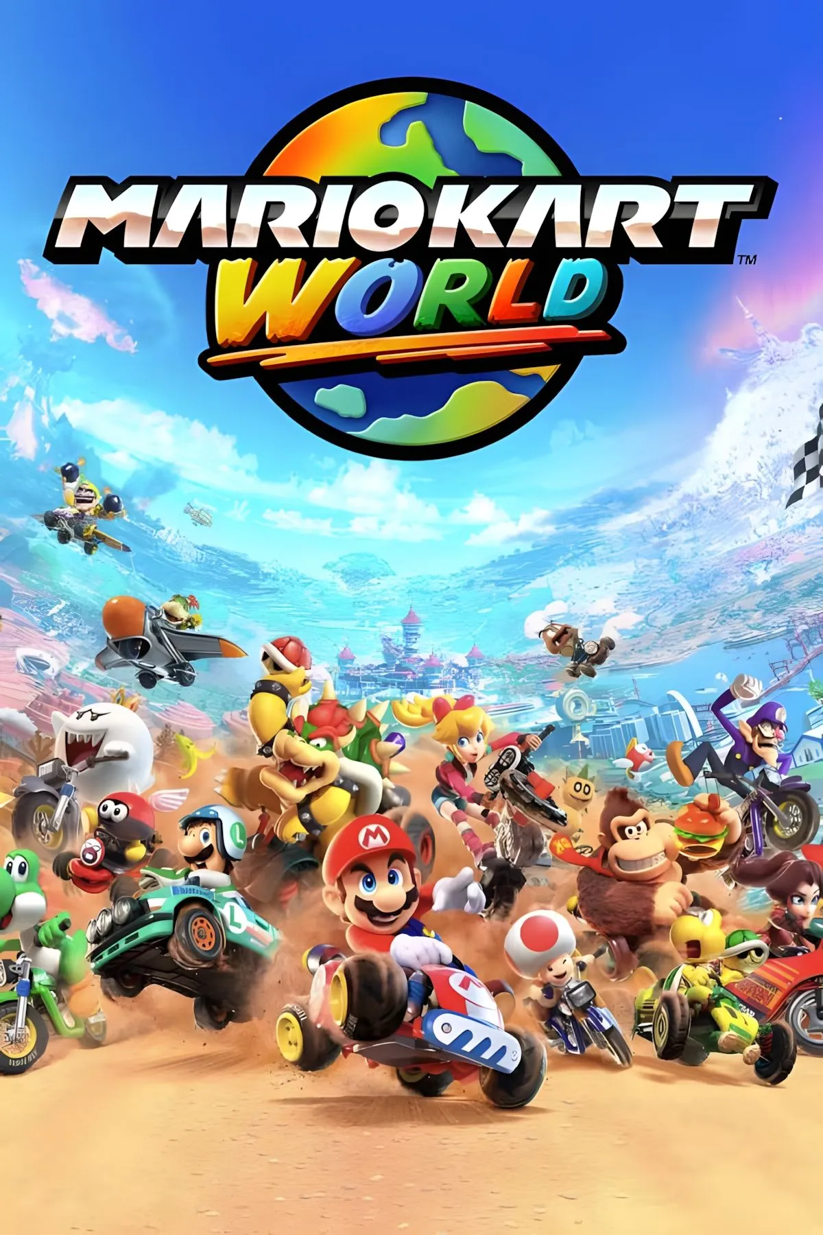 Bìa game Mario Kart World, tựa game ra mắt trên Nintendo Switch 2
