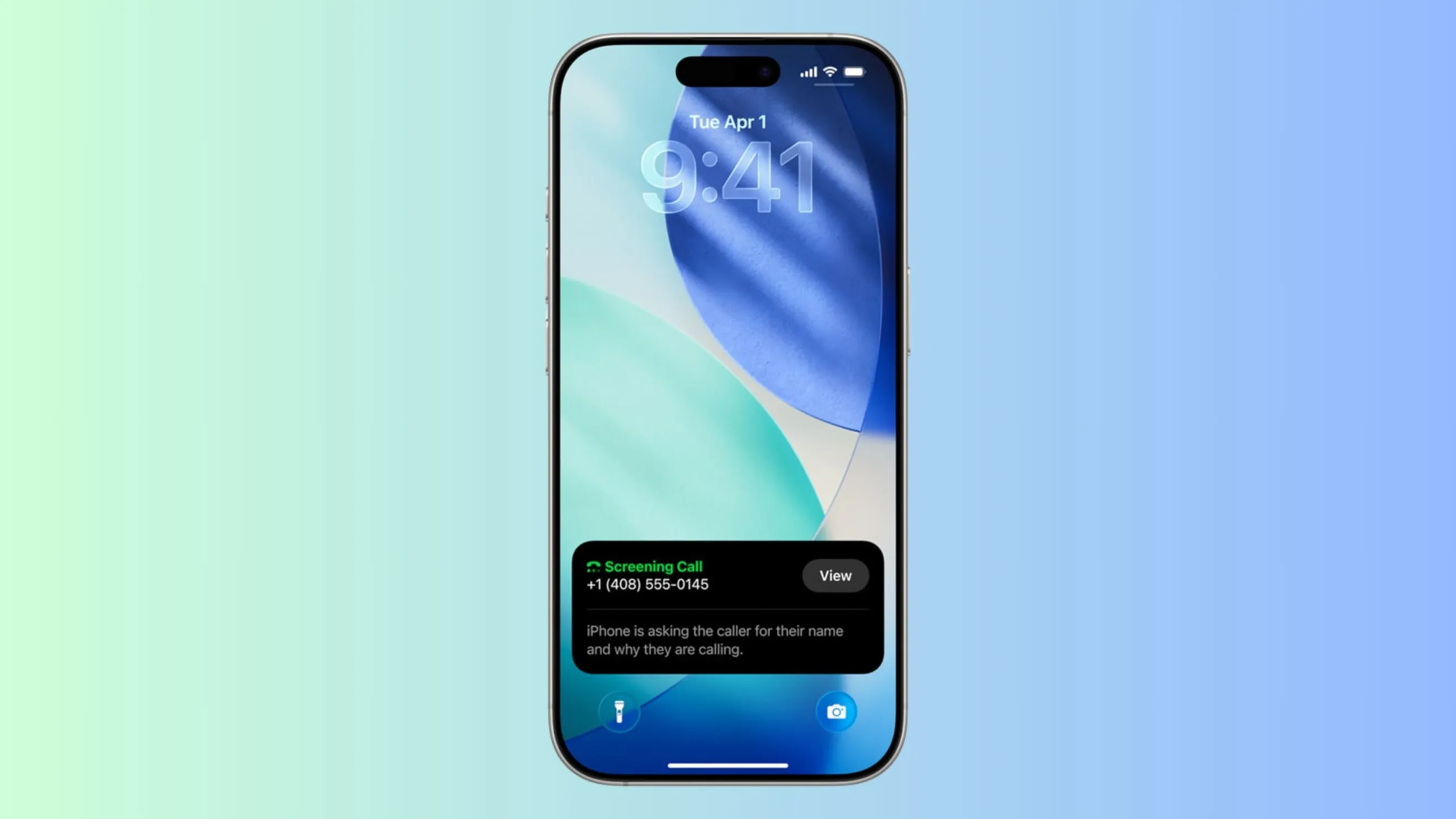 Giao diện tính năng Sàng lọc cuộc gọi (Call Screening) mới trên iPhone chạy iOS 26.