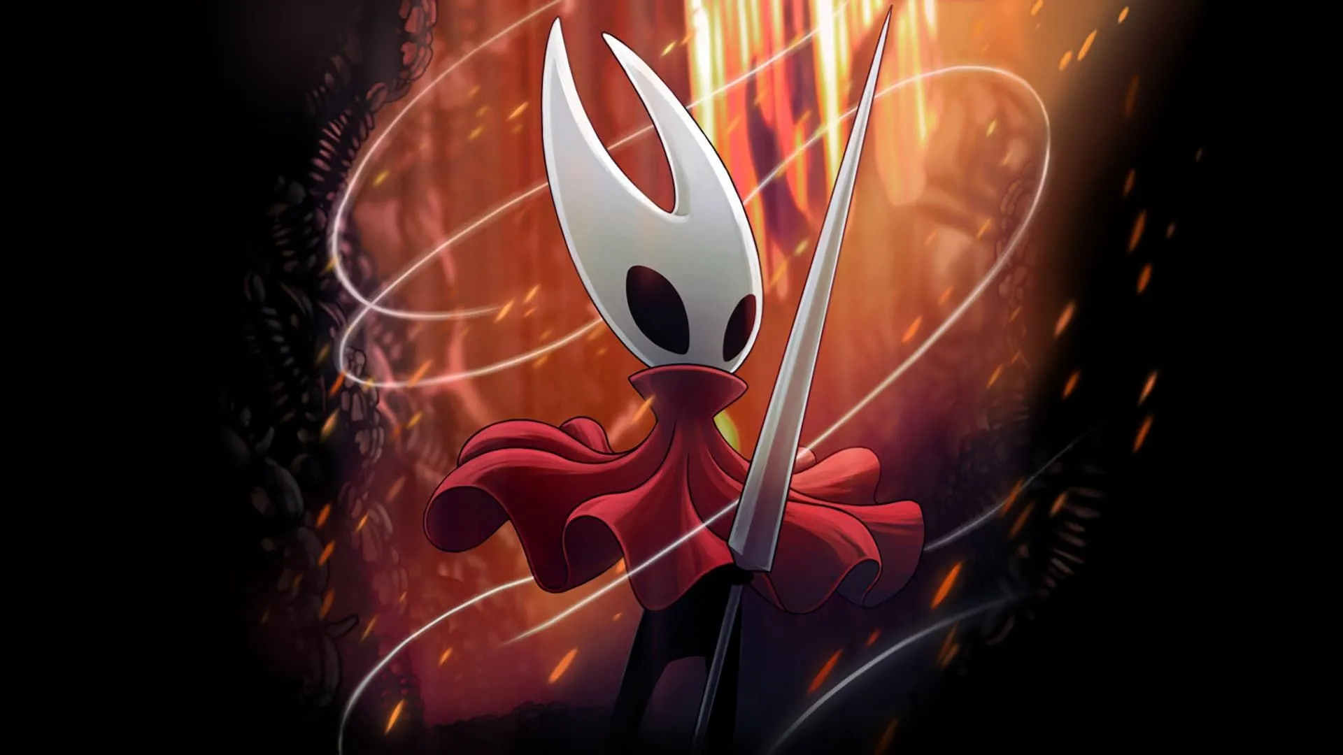 Hình ảnh chính thức của game Hollow Knight: Silksong, thể hiện nhân vật chính Hornet