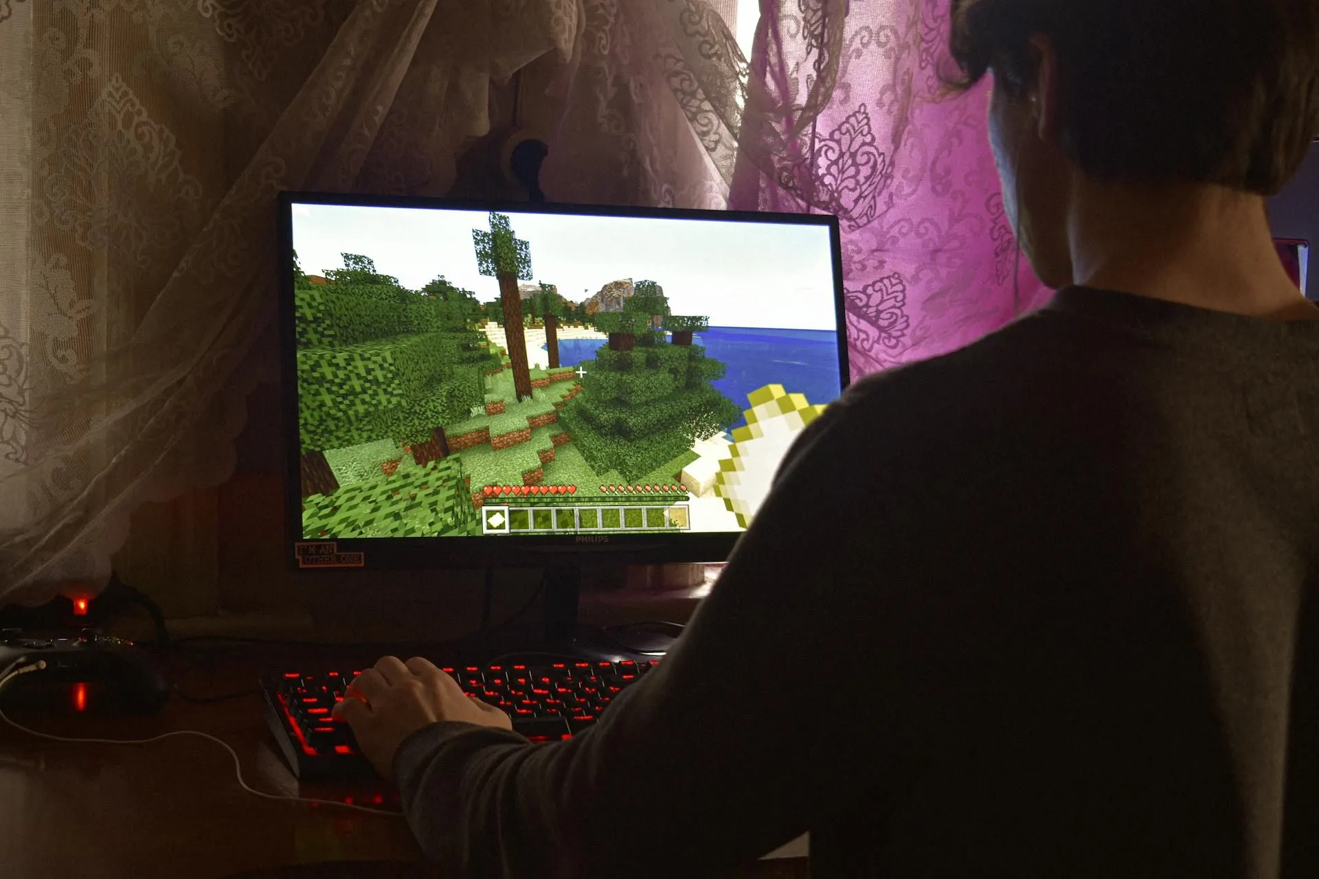 Hình ảnh người chơi đang trải nghiệm game party miễn phí trên Steam qua máy tính xách tay