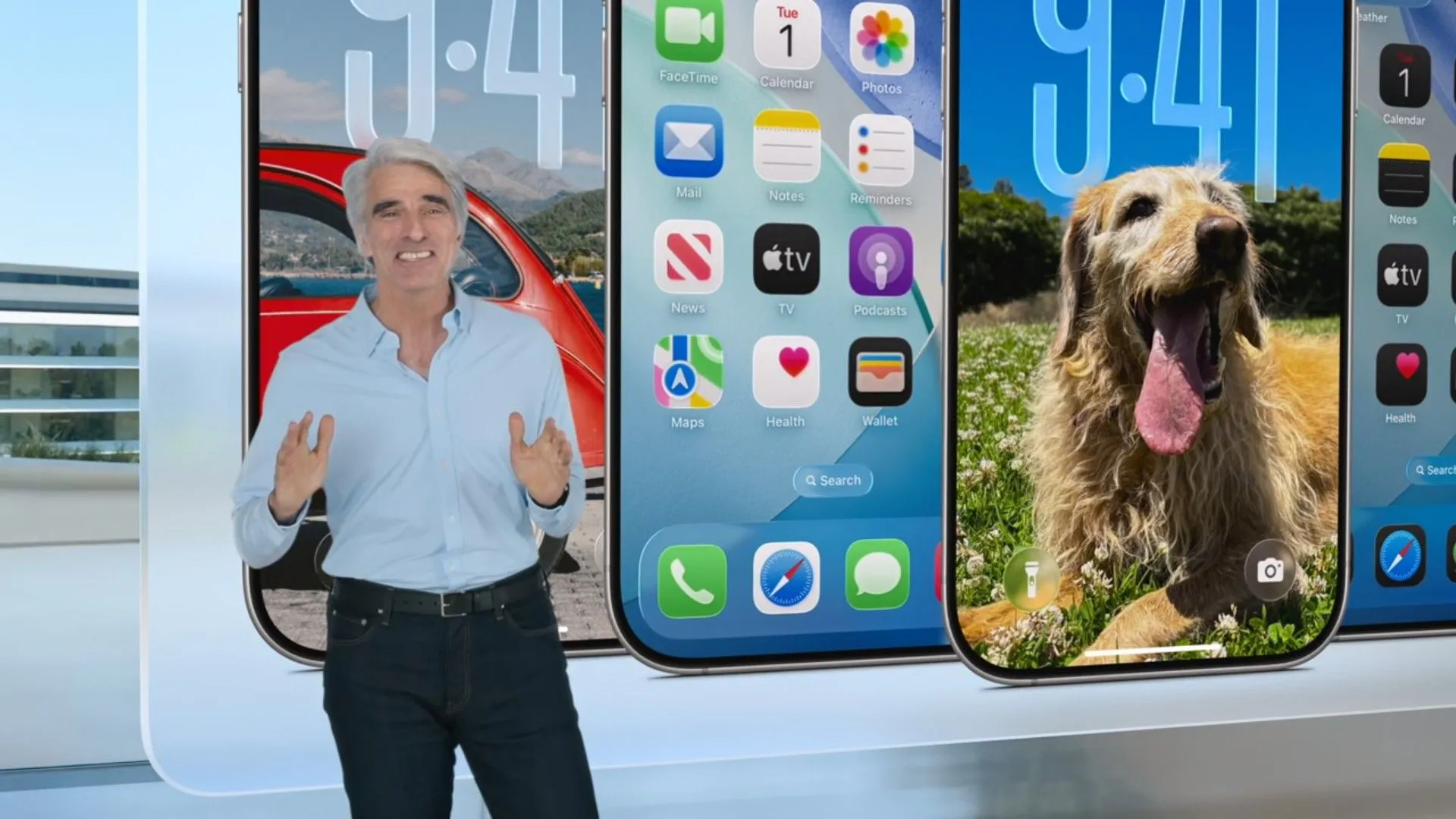 Hình ảnh thông báo iOS 26 với giao diện Liquid Glass mới tại sự kiện WWDC 2025 của Apple