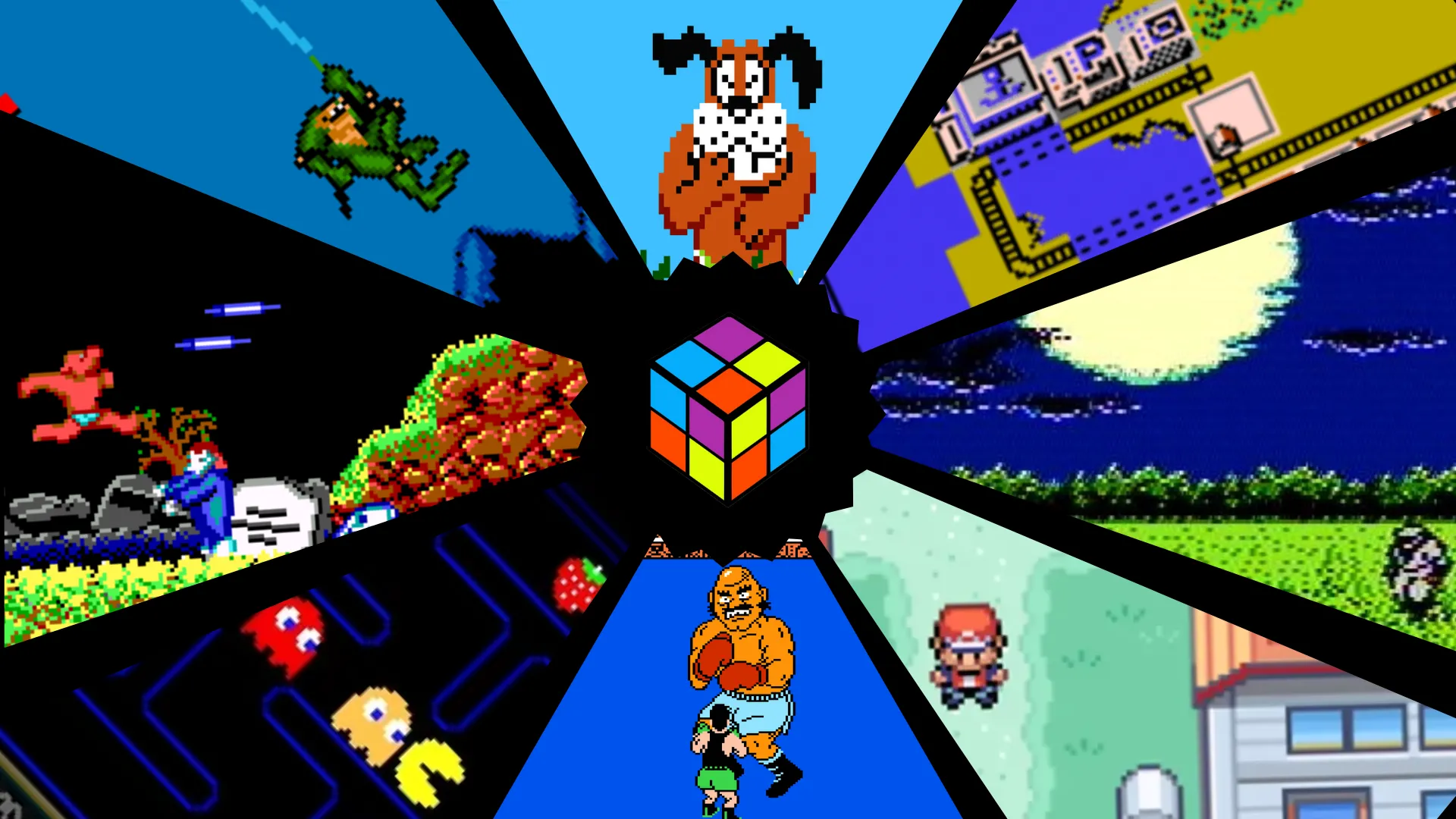 Logo LaunchBox với nhiều game giả lập ở phía sau