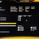 Màn hình BIOS/UEFI của bo mạch chủ Gigabyte, nơi thực hiện cài đặt memory training cho RAM DDR5 trên nền tảng AMD AM5.