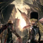 Một hình ảnh minh họa về các nhân vật hoặc cảnh chiến đấu trong game Code Vein