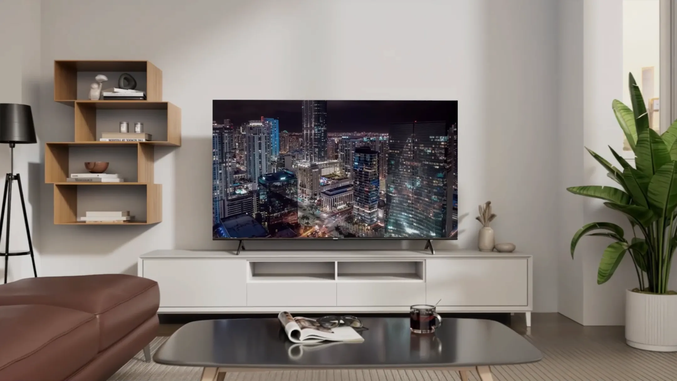 Smart TV Hisense QD7 75 inch trong không gian phòng khách hiện đại