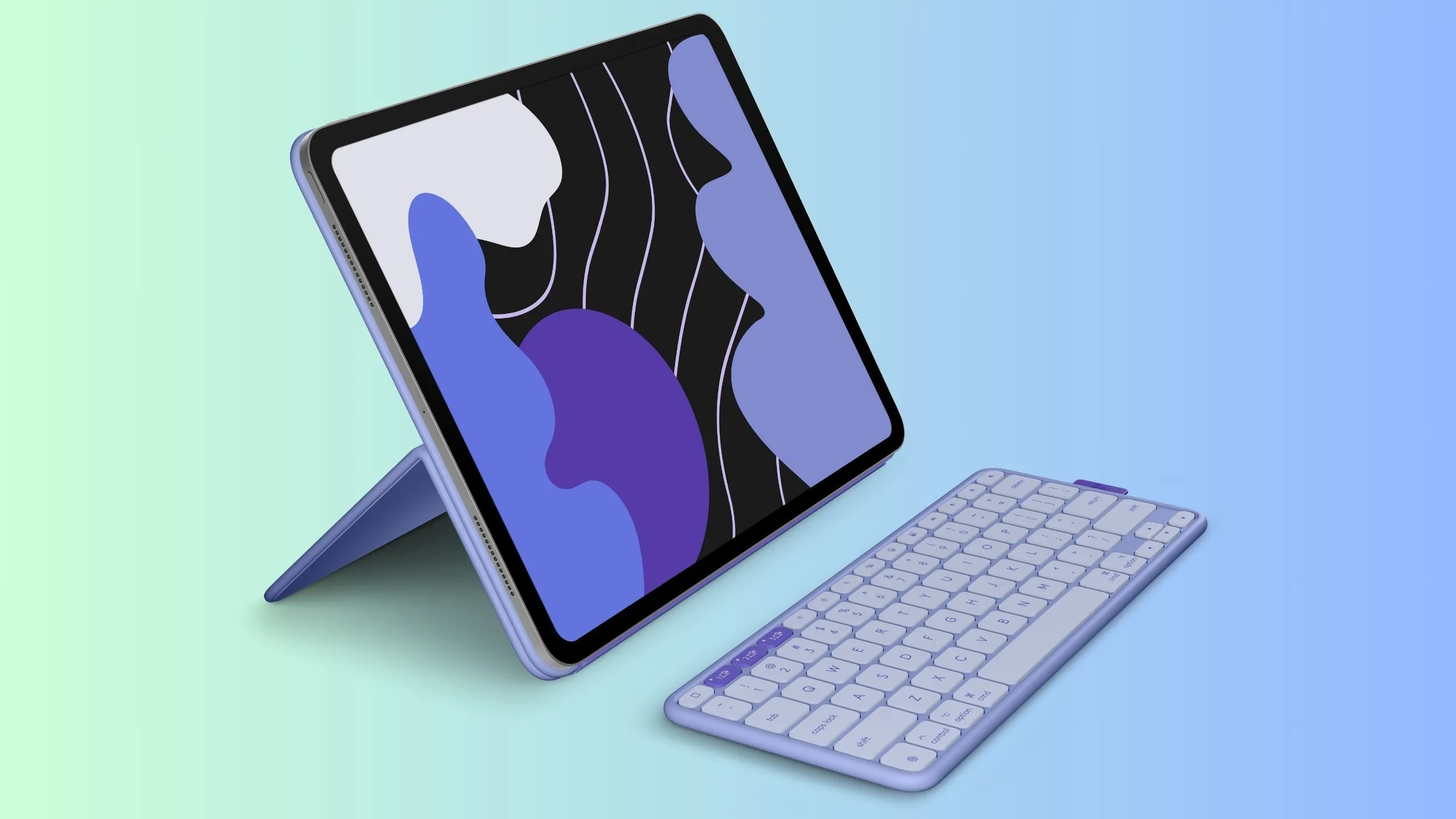 Bàn phím Logitech Flip Folio với tùy chọn màu tím Lilac