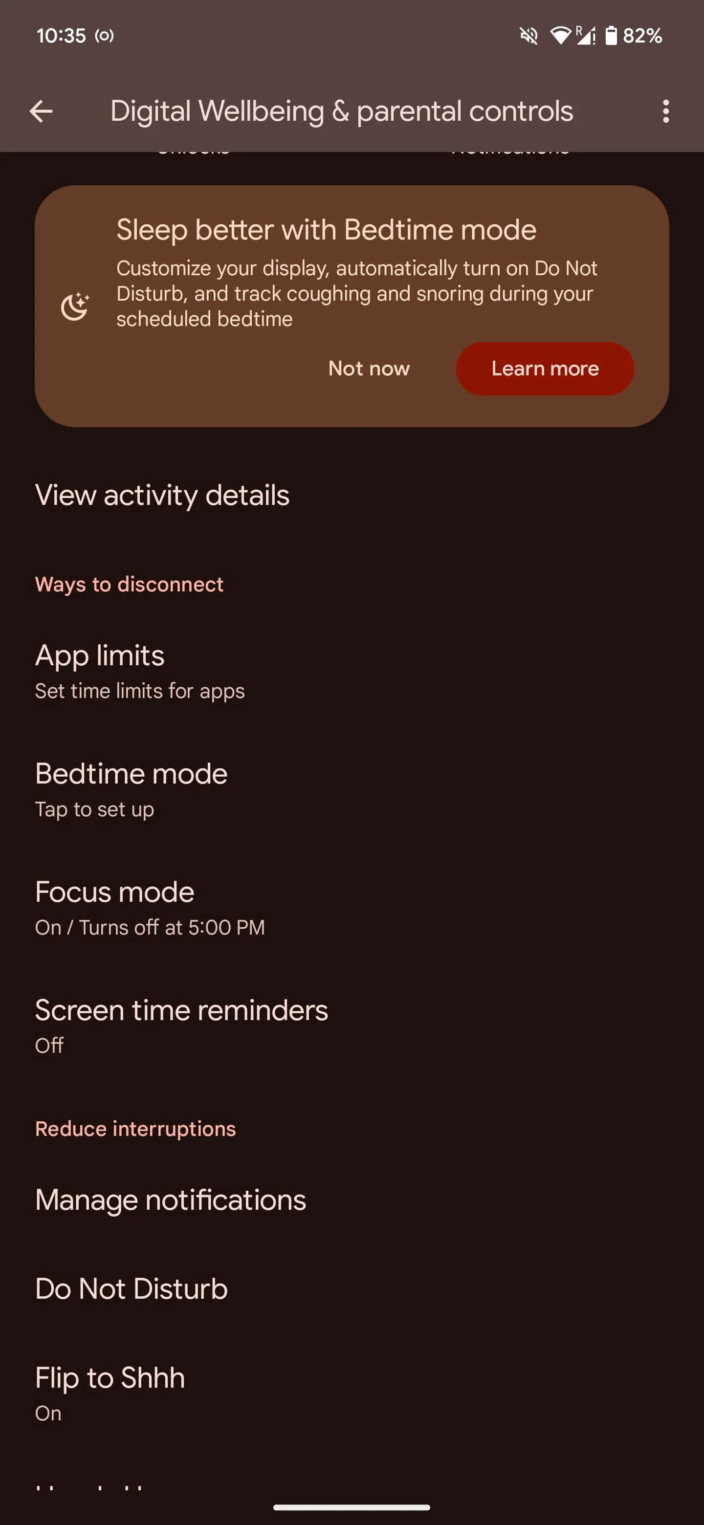 Giao diện cài đặt Chế độ Tập trung (Focus Mode) trên Android, hiển thị tùy chọn ứng dụng cần tắt thông báo.