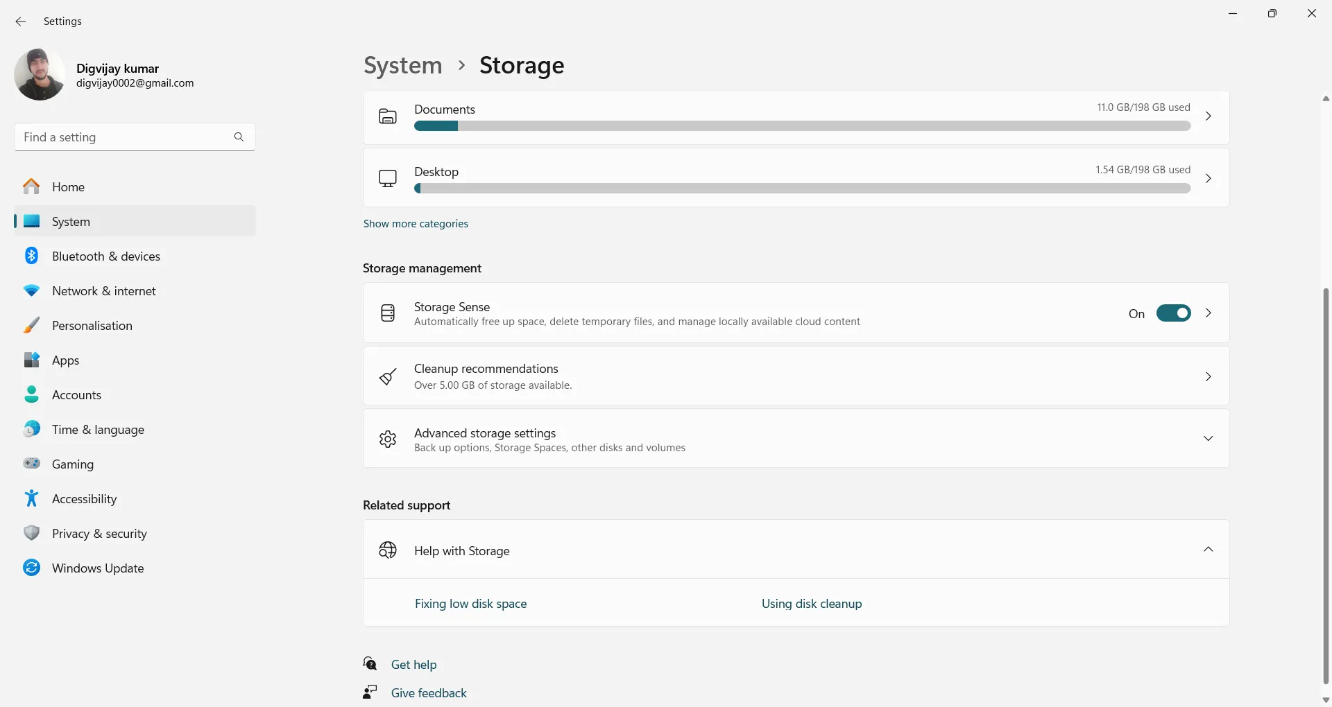 Kích hoạt tính năng Storage Sense trên Windows 11 để tự động giải phóng dung lượng