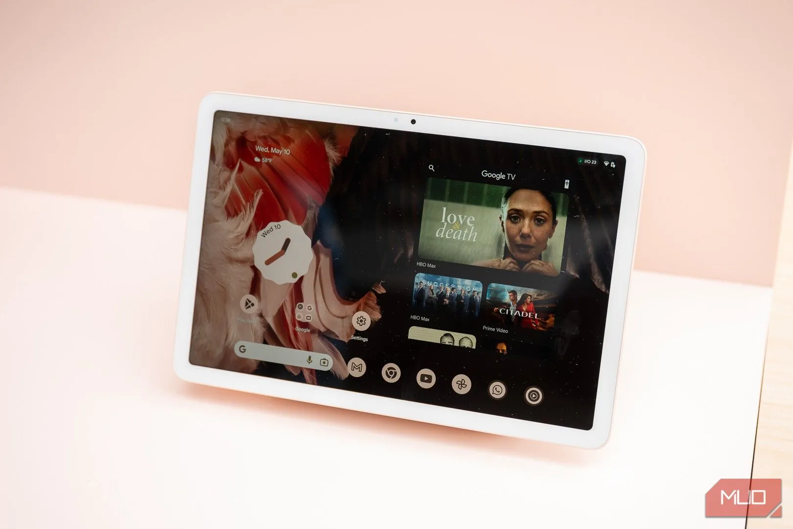 Màn hình chính của Pixel Tablet thể hiện khả năng tùy biến linh hoạt trên máy tính bảng Android.