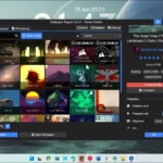 Wallpaper Engine chạy trên Windows 11 với giao diện hình nền động