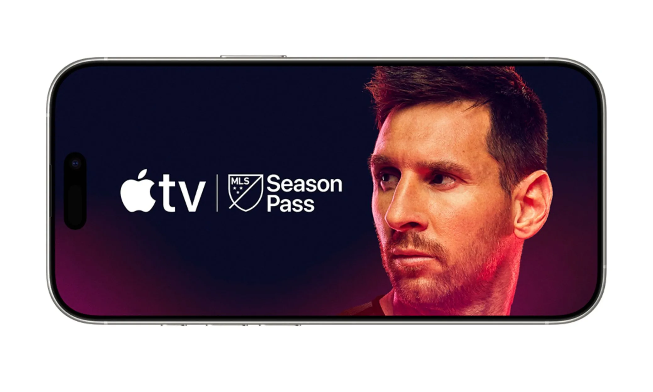 Biểu tượng Apple TV và MLS Season Pass hiển thị trên iPhone, minh họa ưu đãi độc quyền từ T-Mobile.