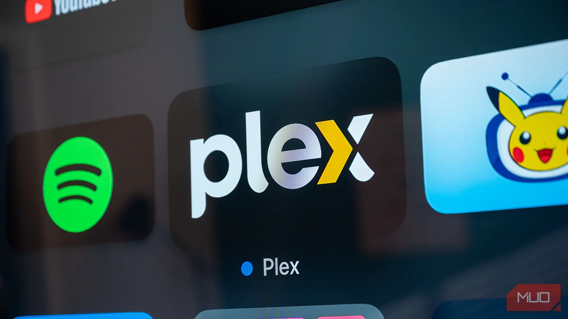 Biểu tượng ứng dụng Plex hiển thị trên giao diện Apple TV, minh họa kho ứng dụng phong phú