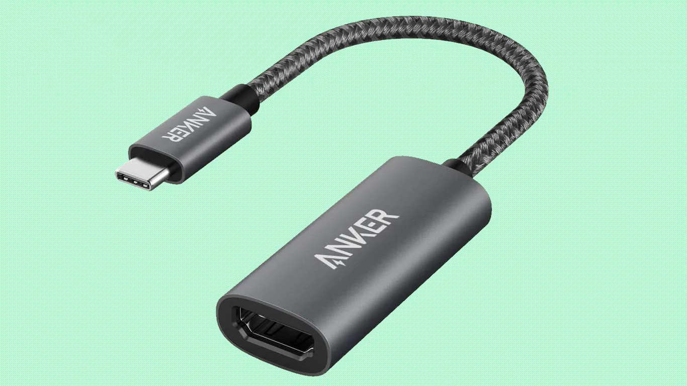 Bộ chuyển đổi Anker USB-C sang HDMI, một phụ kiện cần thiết để kết nối điện thoại hoặc máy tính bảng với TV không thông minh.