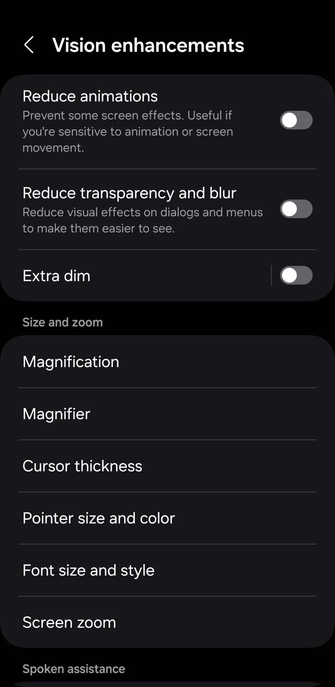 Cài đặt tăng cường thị giác với tính năng &quot;Extra dim&quot; trên Android