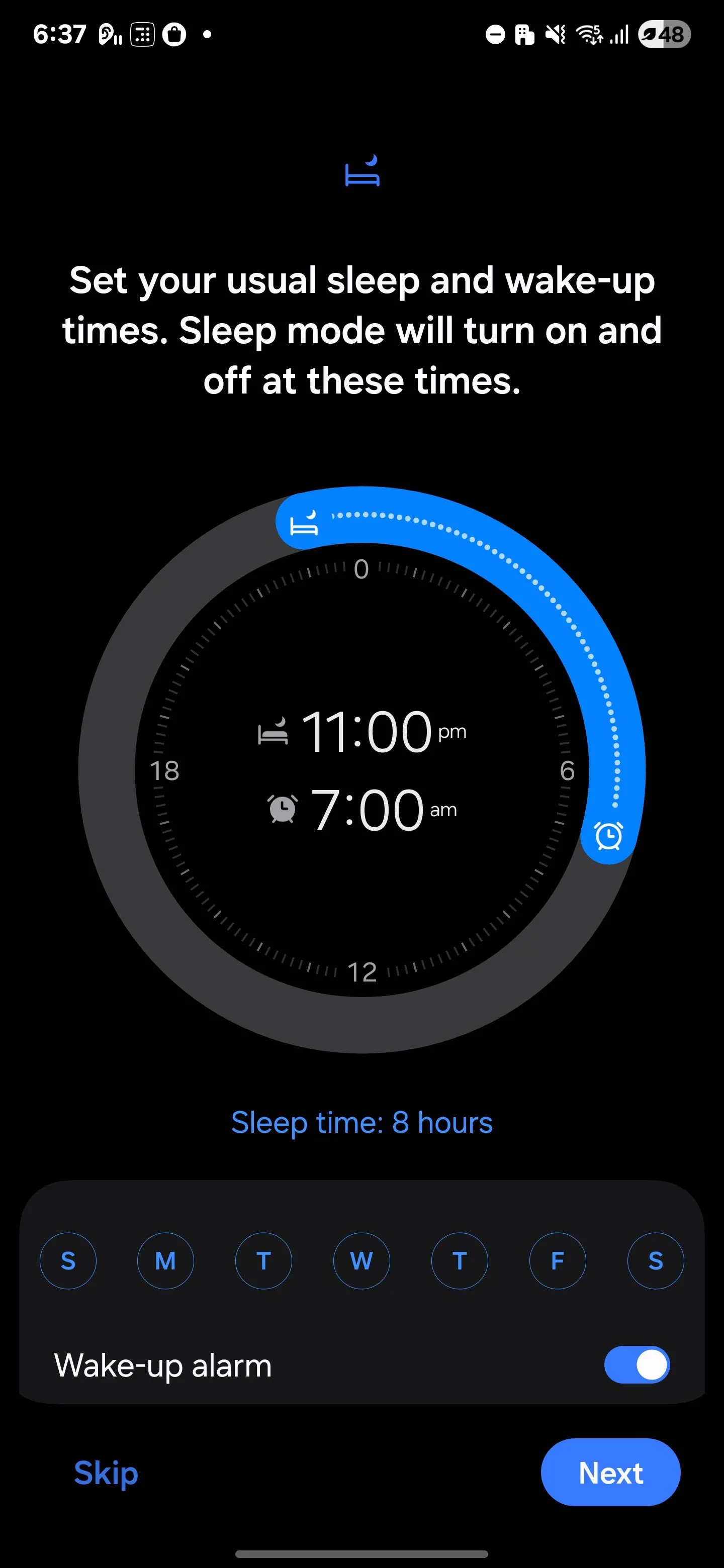 Cài đặt thời gian ngủ và thức dậy cho Chế độ Giờ đi ngủ (Bedtime Mode) trên điện thoại Samsung