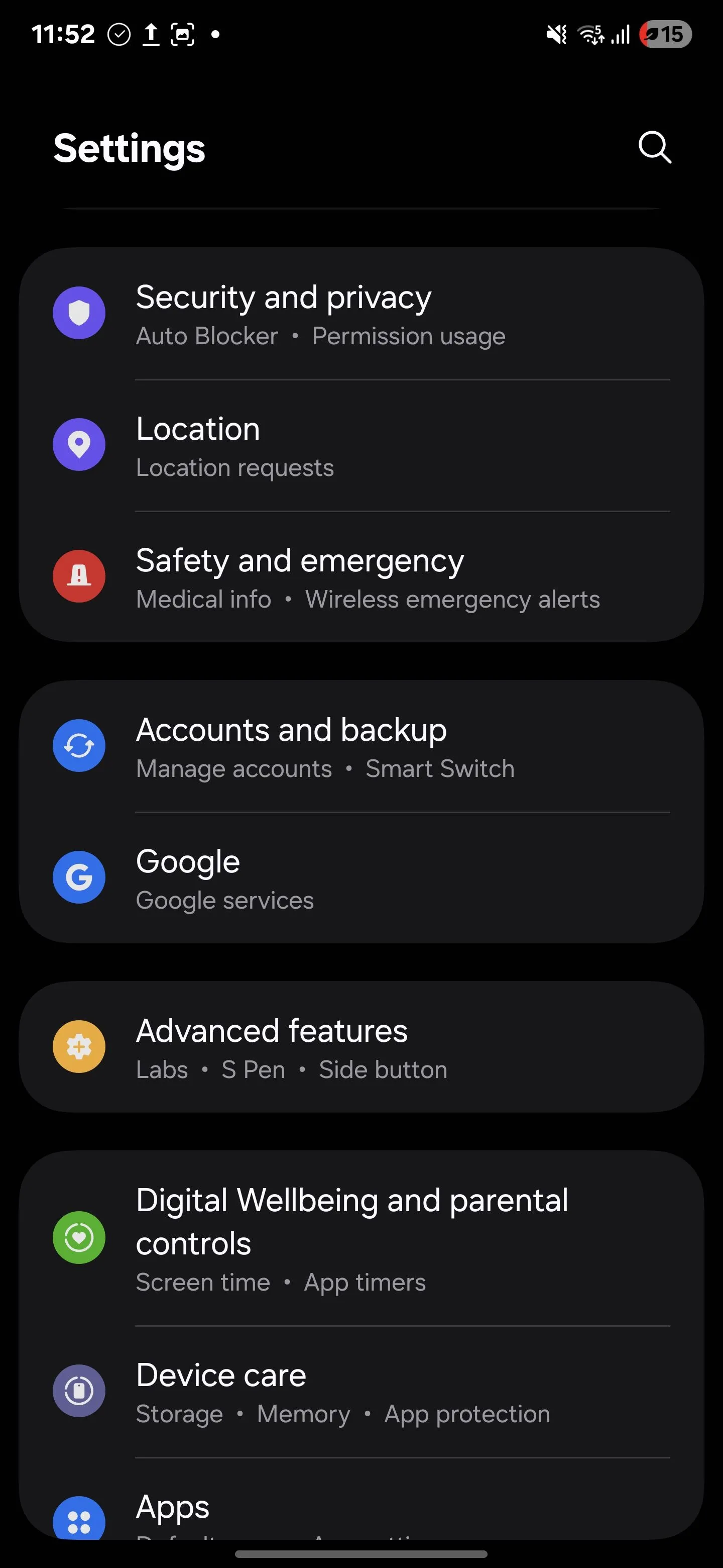 Cài đặt vị trí ứng dụng trên điện thoại Samsung