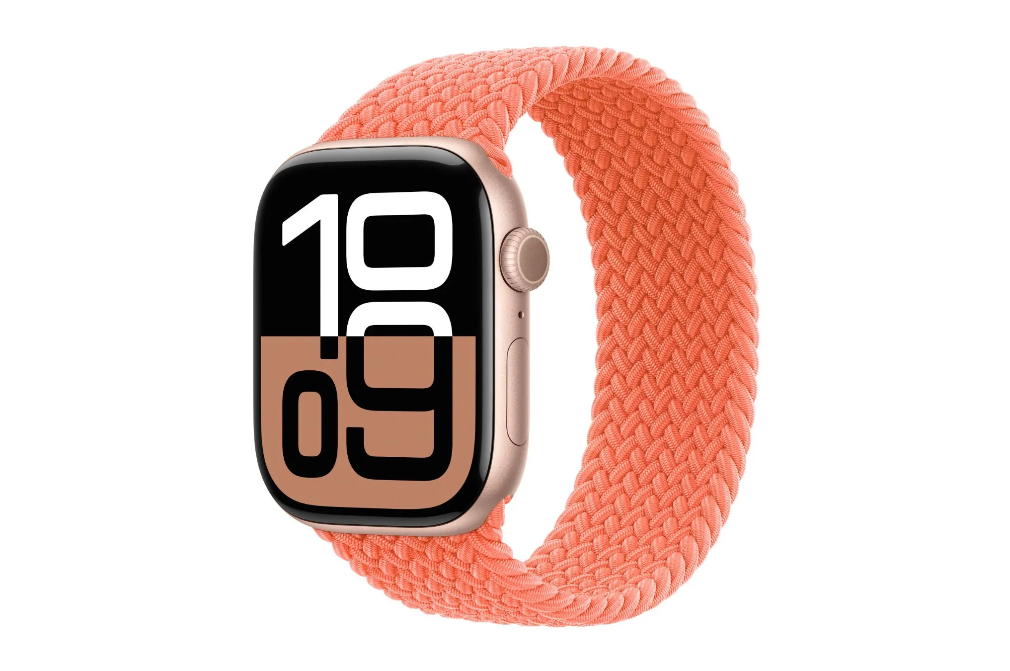 Dây đeo Braided Solo Loop màu Tangerine mới cho Apple Watch