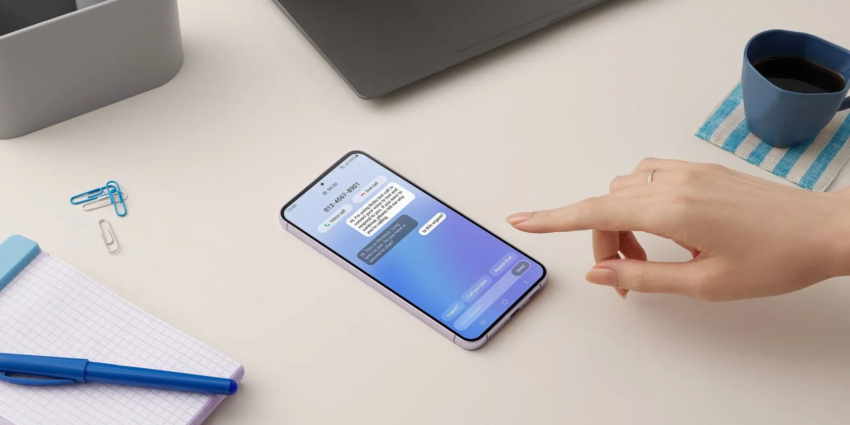 Điện thoại Samsung Galaxy S23 Plus hiển thị giao diện đa nhiệm Multi-Window