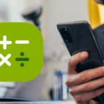 Điện thoại Samsung với biểu tượng ứng dụng máy tính