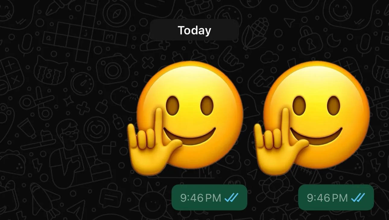 Genmoji được gửi dưới dạng sticker trên WhatsApp