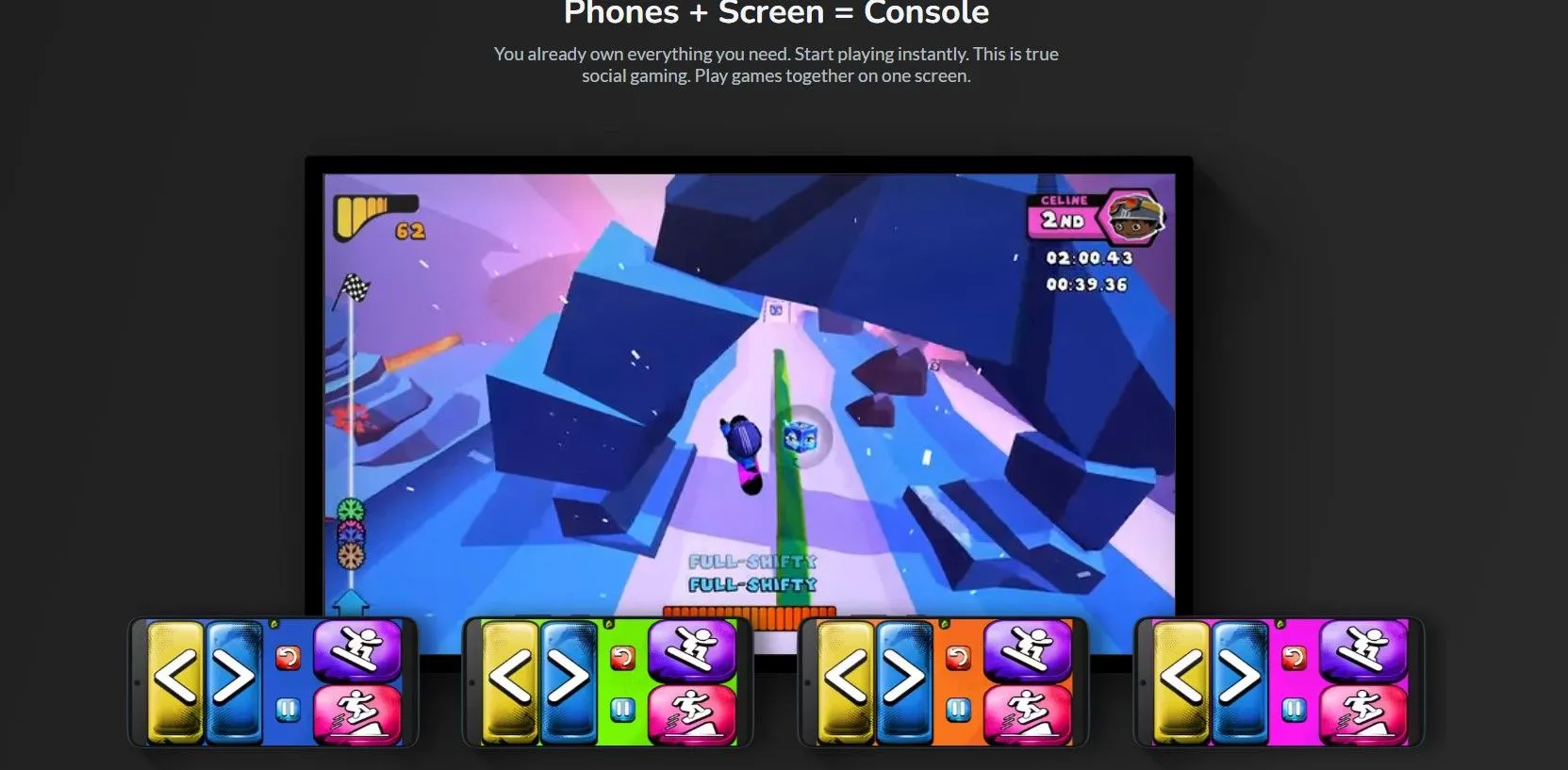 Giao diện chính của nền tảng game AirConsole