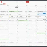 Giao diện Fantastical trên Windows với chế độ xem lịch theo quý, hiển thị các sự kiện được sắp xếp khoa học.