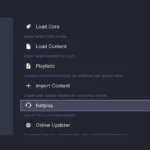 Giao diện menu chính của RetroArch hiển thị các tùy chọn quan trọng như Load Core, Load Content, minh họa các bước thiết lập cơ bản.