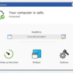 Giao diện tối giản của phần mềm chống keylogger Ghostpress trên máy tính để bàn