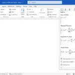 Giao diện trình soạn thảo công thức toán Equation Editor trong Microsoft Word với các nhóm công cụ và thư viện mẫu.