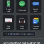 Giao diện ứng dụng Action Blocks trên điện thoại Android