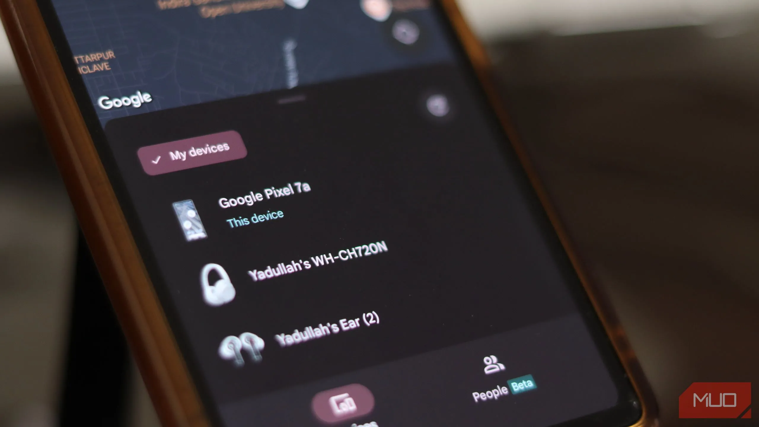 Giao diện ứng dụng Find Hub mới của Google trên Android