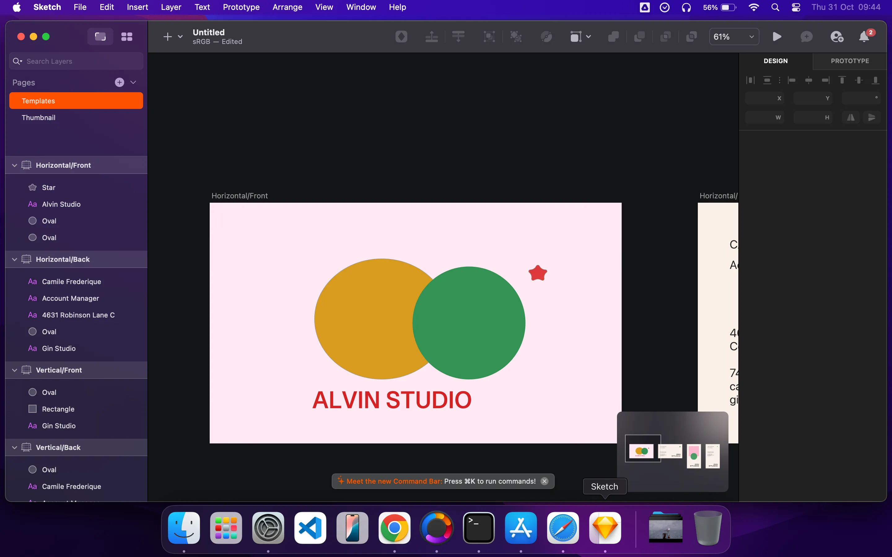 Giao diện ứng dụng Sketch trên macOS, cho thấy các công cụ thiết kế đồ họa vector và giao diện người dùng.