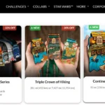 Giao diện website The Conqueror với danh sách các thử thách ảo địa danh và giả tưởng