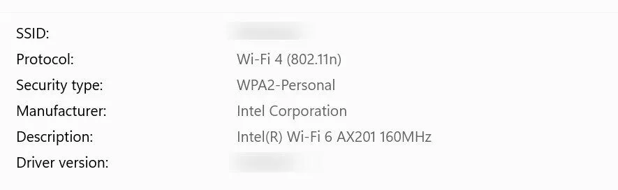 Kiểm tra loại mã hóa bảo mật của mạng Wi-Fi đang kết nối trên Windows