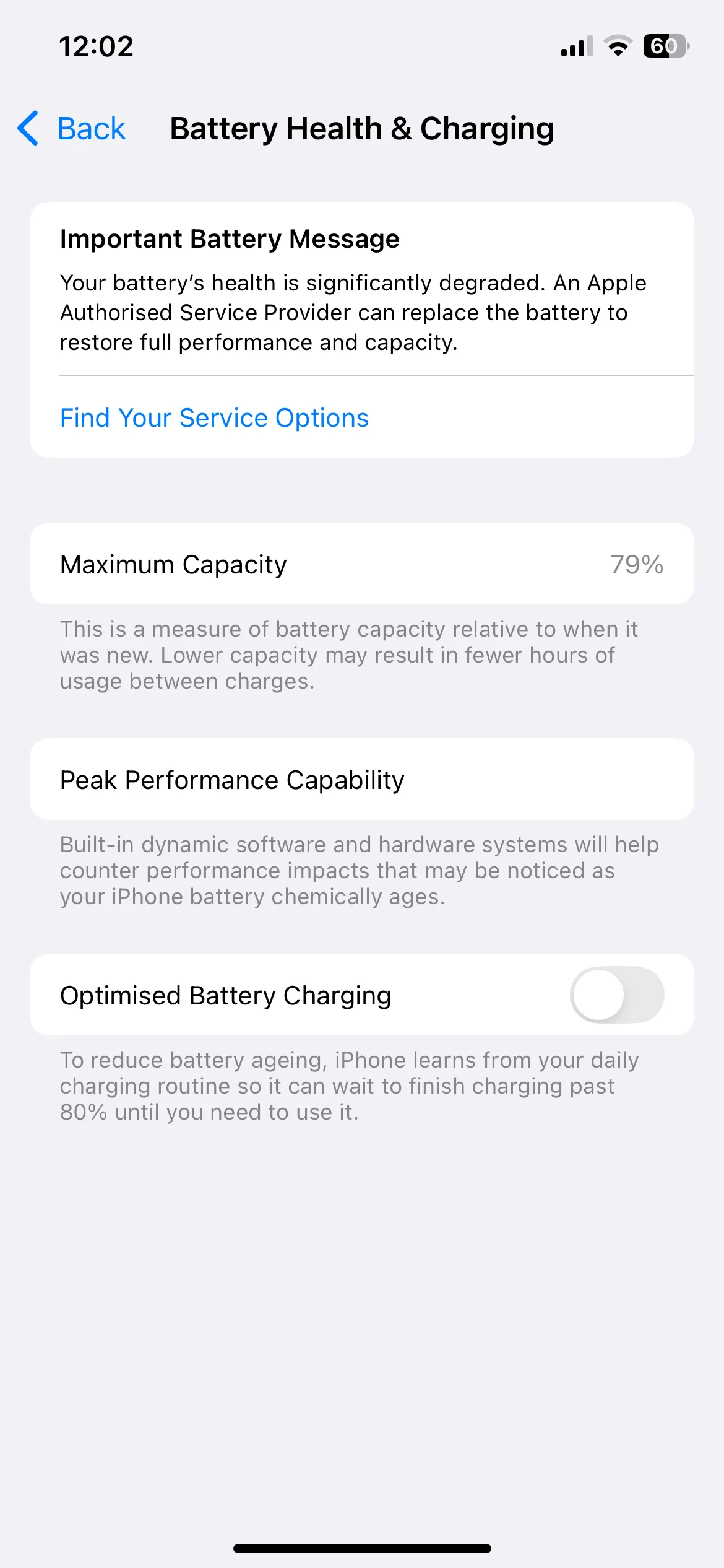 Kiểm tra tình trạng pin iPhone trong cài đặt để đánh giá có nên thay pin mới hay không