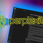Logo Perplexity và ứng dụng trên nền màu, minh họa công cụ trợ lý AI thông minh