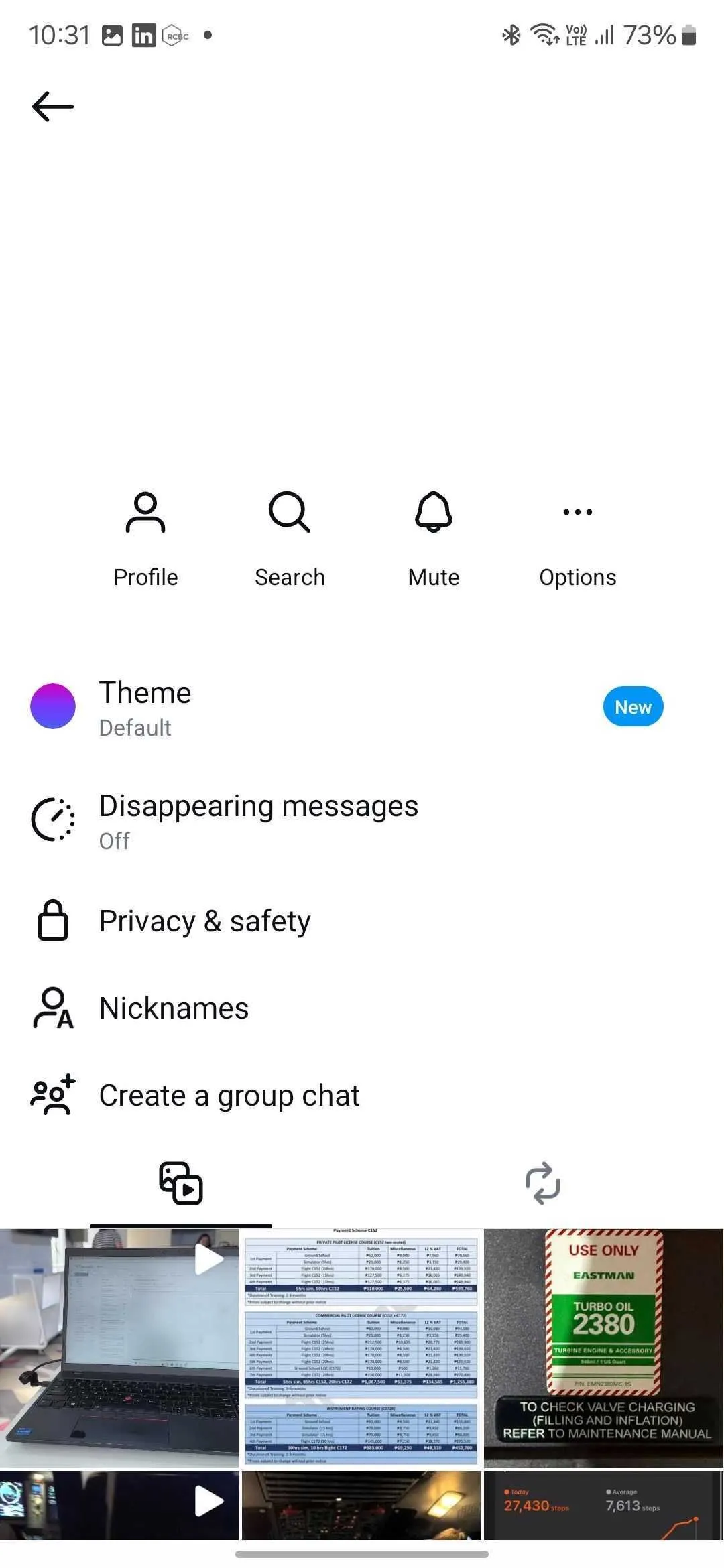Màn hình cài đặt tin nhắn trực tiếp Instagram cho tùy chọn bảo mật và quyền riêng tư