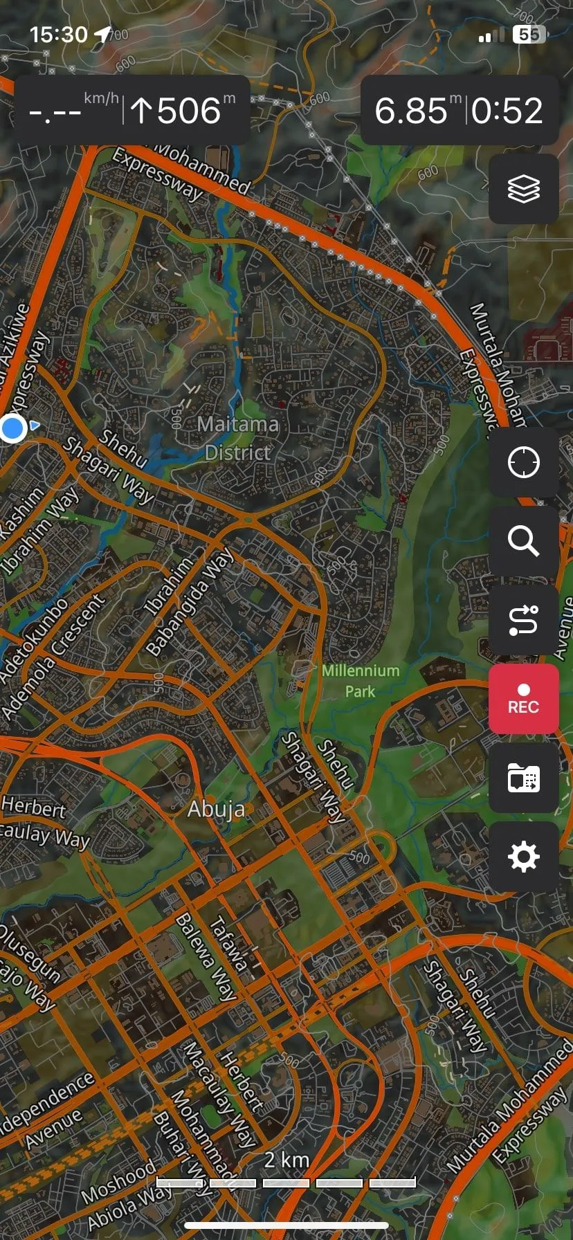 Màn hình chính của Guru Maps, cho phép người dùng tùy chỉnh và khám phá bản đồ.