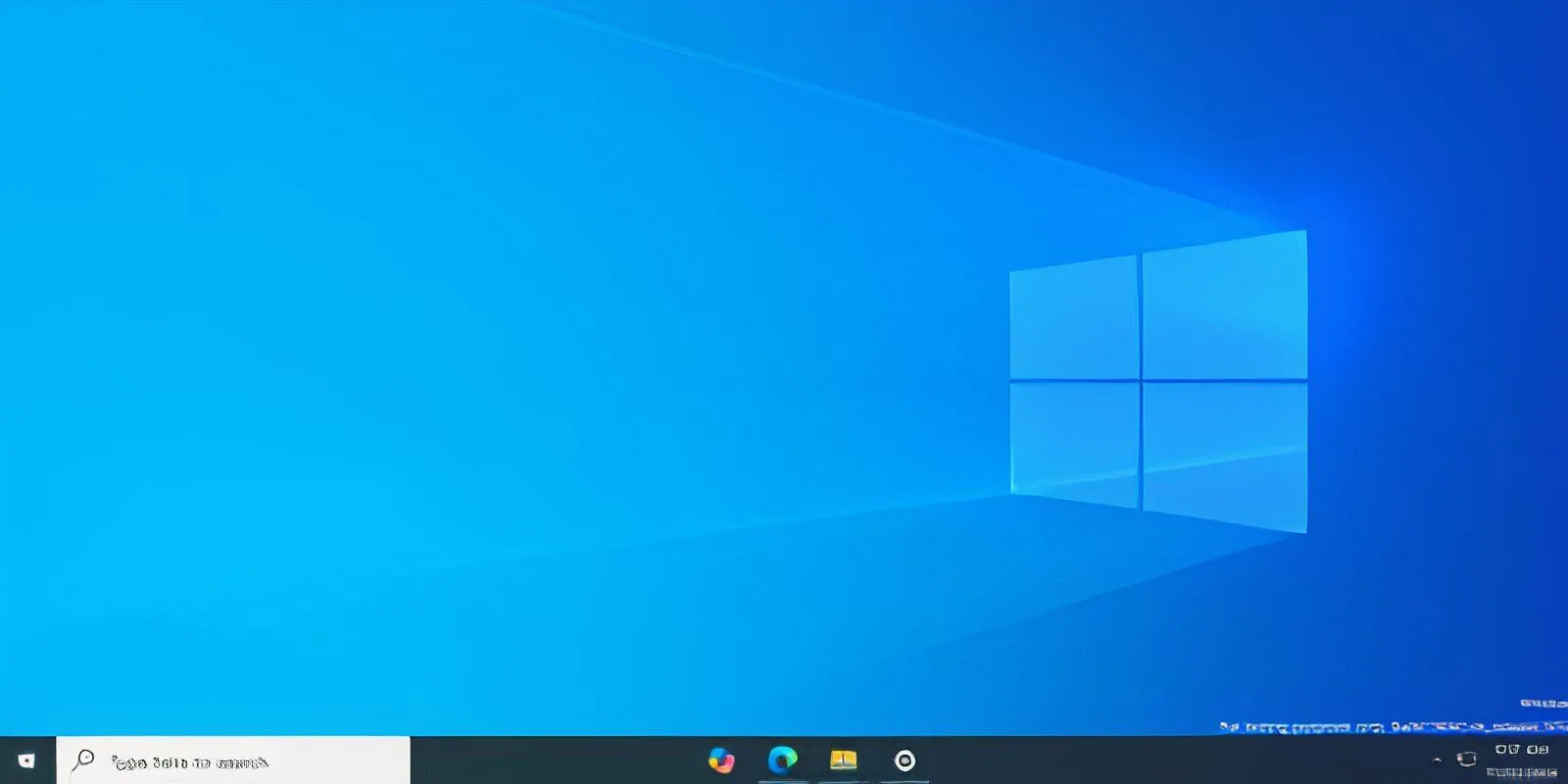 Màn hình desktop Windows 10 với các biểu tượng ứng dụng đã căn giữa bằng TaskbarX