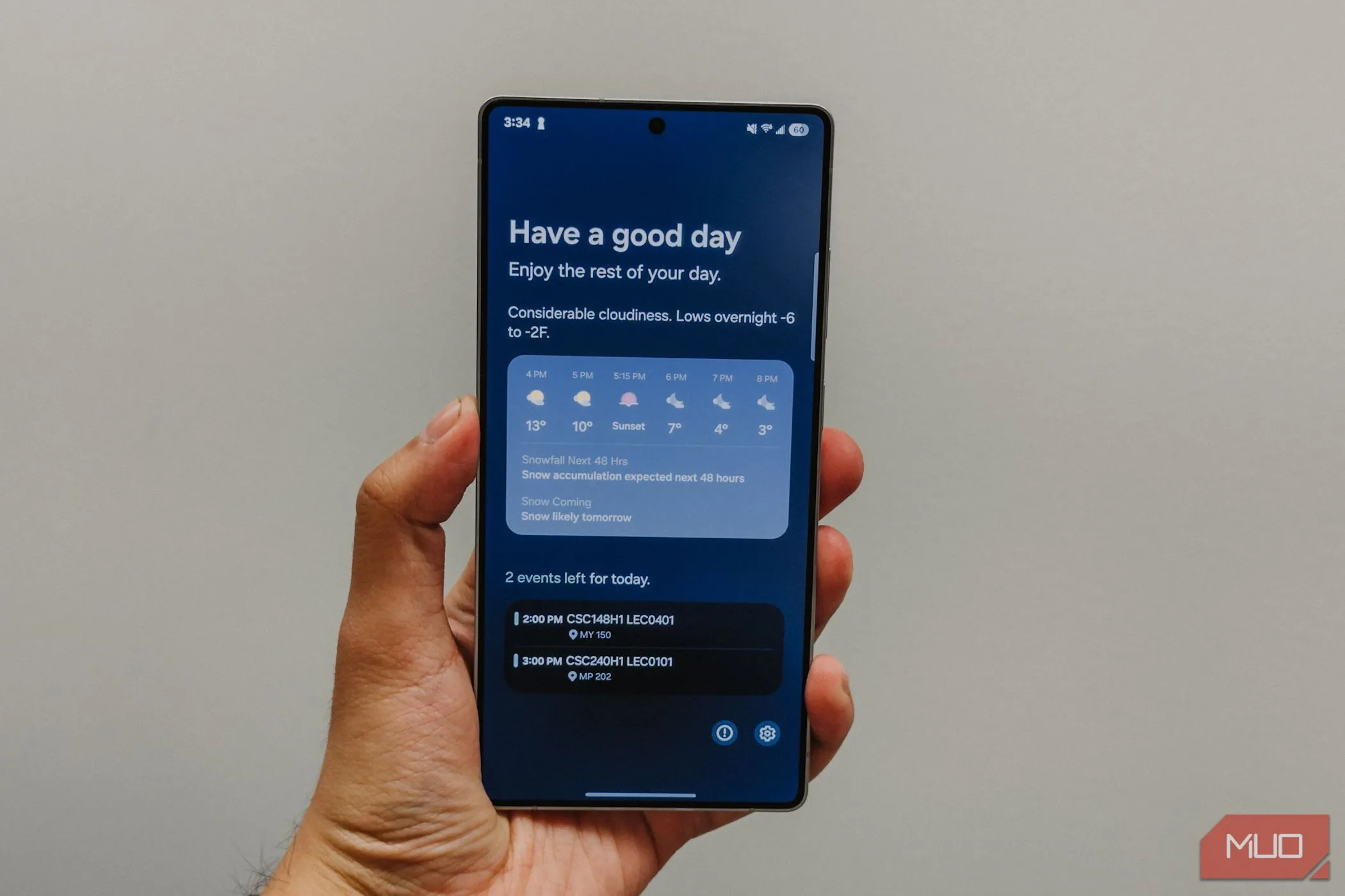 Màn hình Samsung Galaxy S25 Ultra hiển thị giao diện Now Briefing