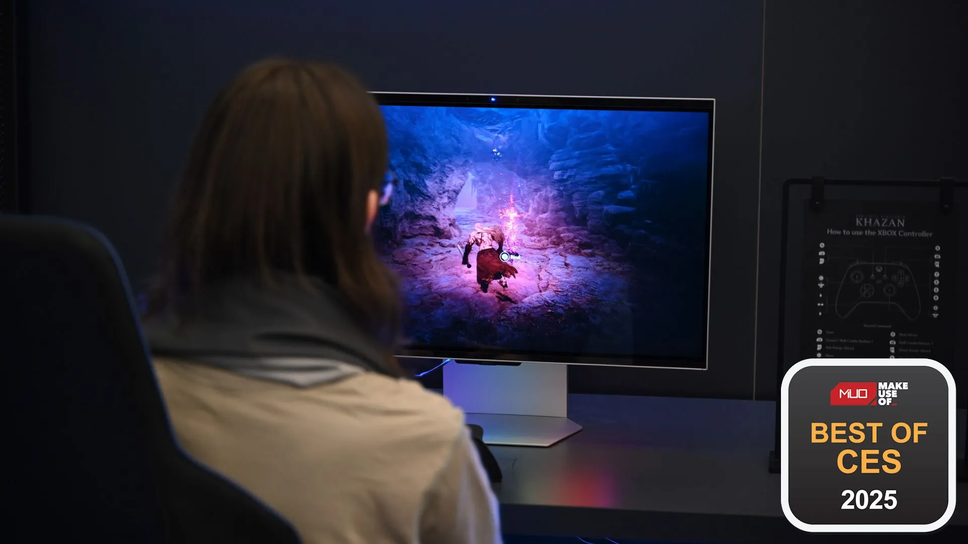 Màn hình Samsung Odyssey 3D không kính hiển thị hình ảnh 3D sống động, trưng bày tại sự kiện CES 2025 và nhận giải thưởng.