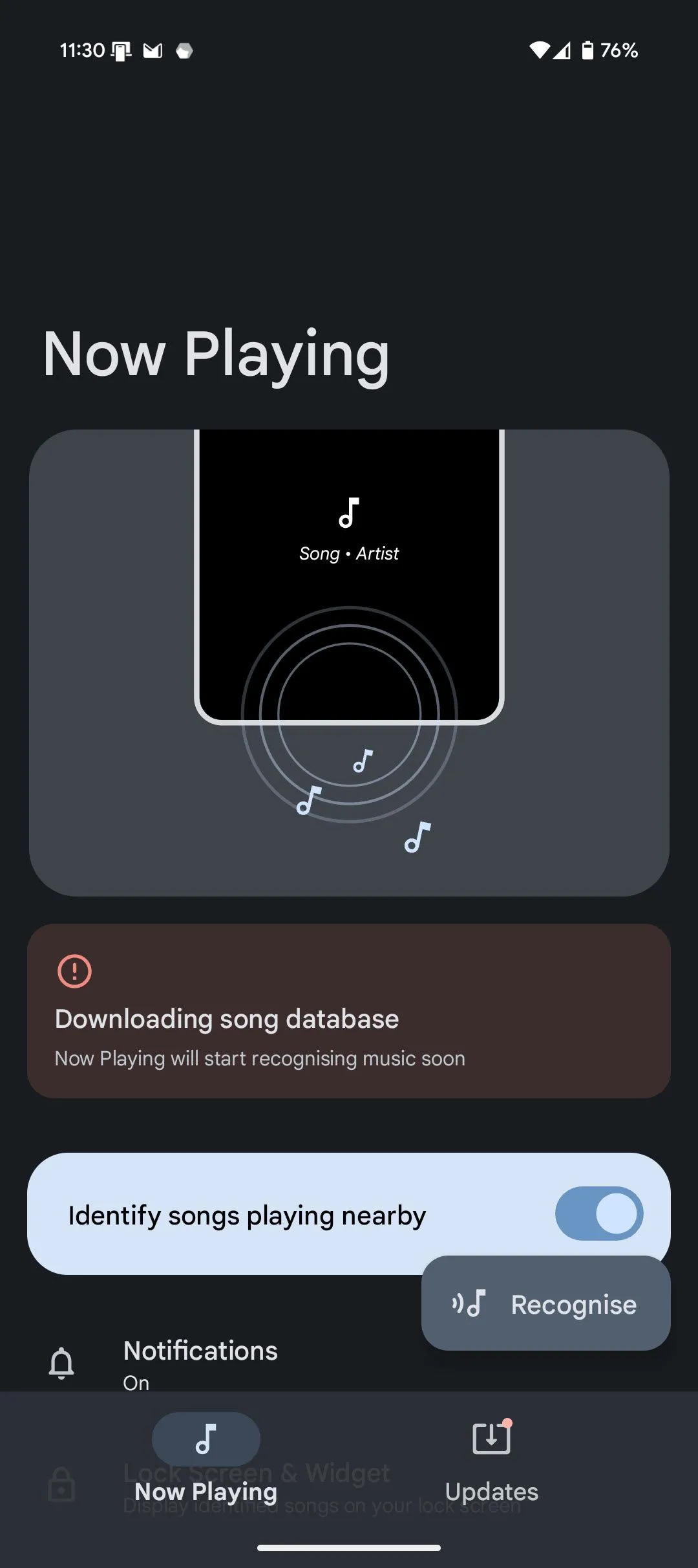 Màn hình tùy chỉnh nâng cao trong Ambient Music Mod, hiển thị tùy chọn bật mã hóa thay thế (Use Alternative Encoding).