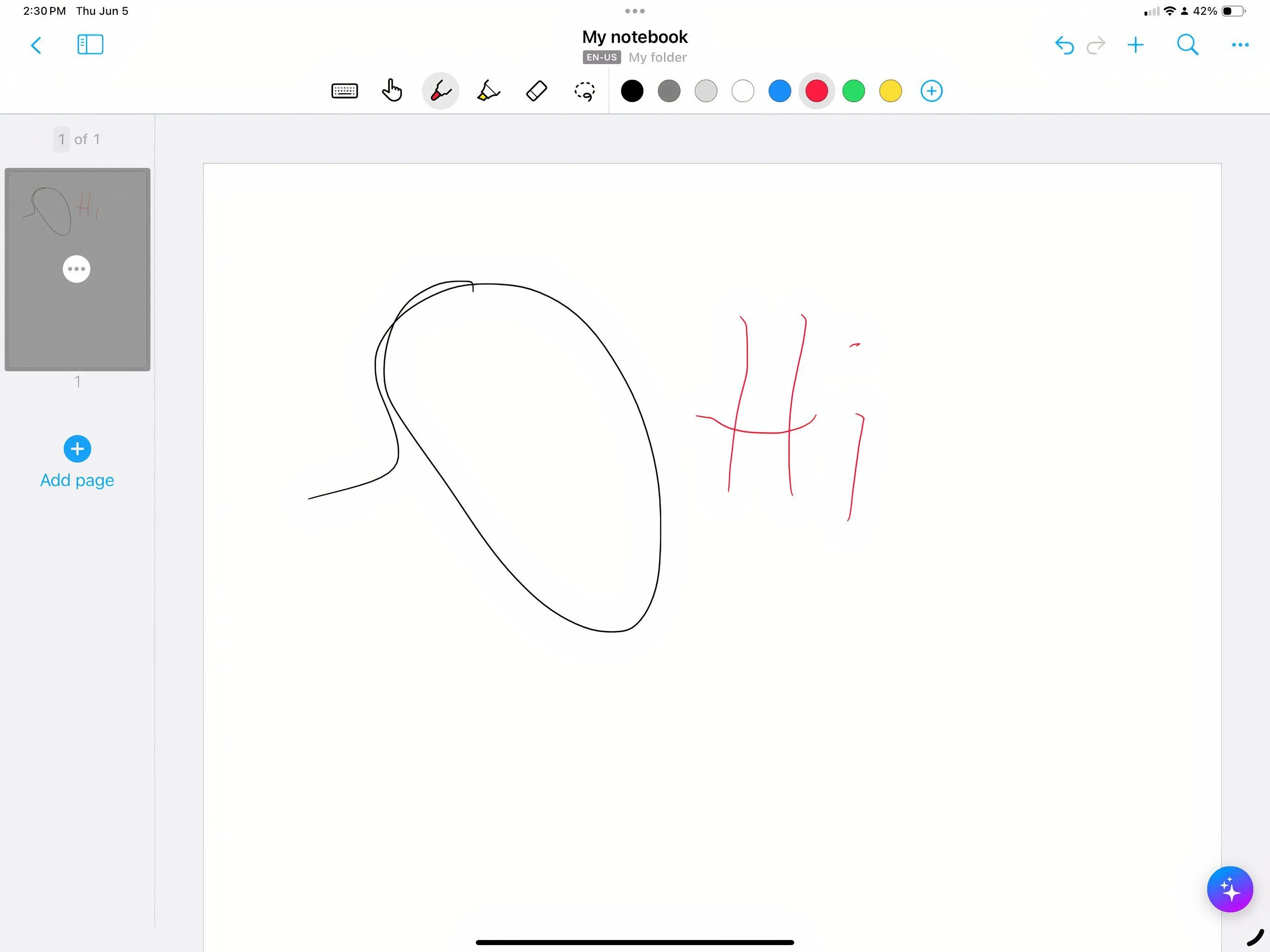 Màn hình ứng dụng Nebo trên iPad hiển thị giao diện ghi chú với bút Apple Pencil và khả năng chuyển đổi chữ viết tay thành văn bản.