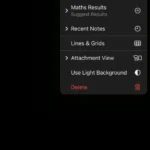 Menu ba chấm trên ứng dụng Ghi chú iPhone hiển thị tùy chọn 'Ghi chú Gần đây'.