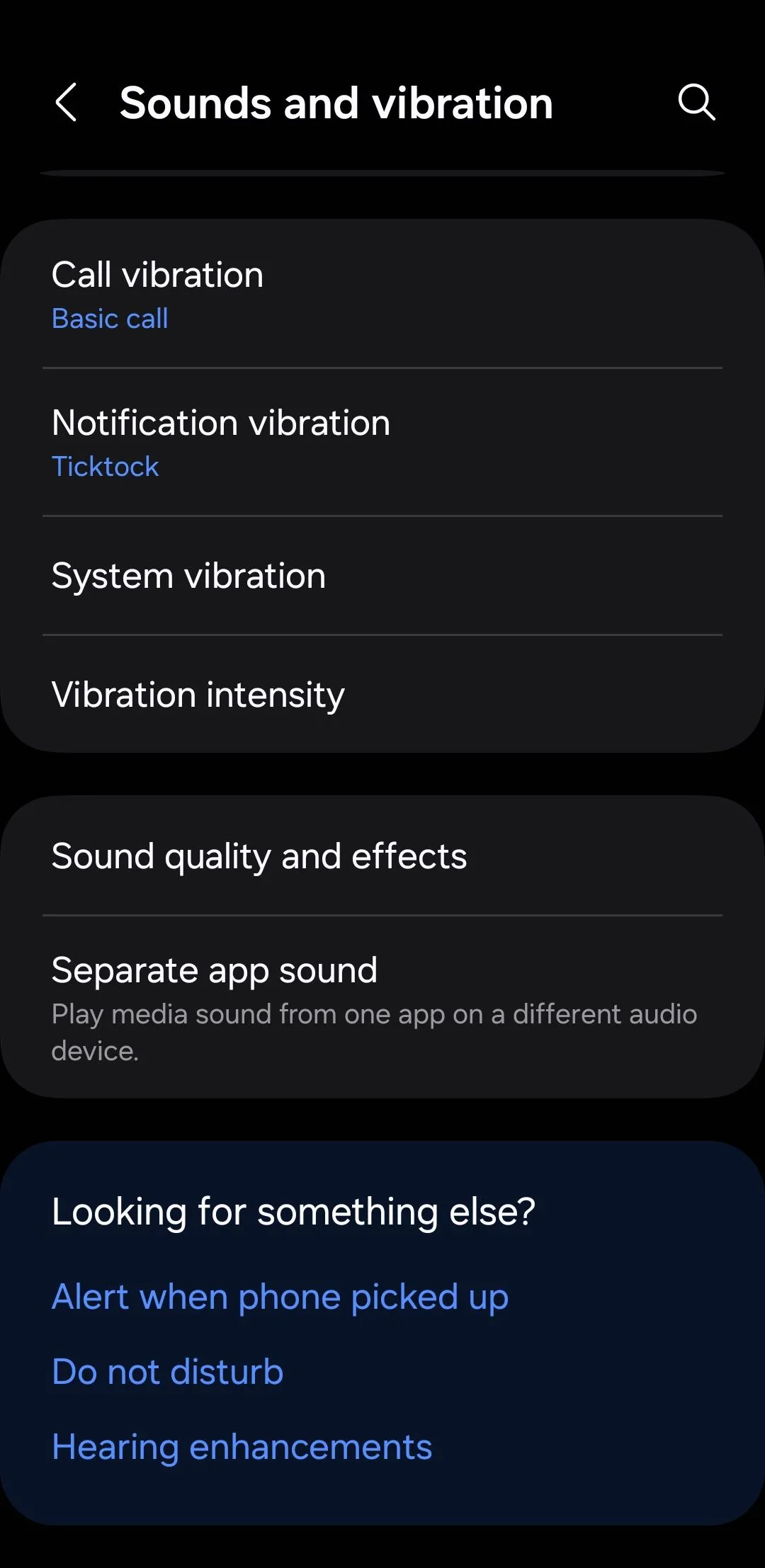 Menu Chất lượng và hiệu ứng âm thanh trên điện thoại Samsung hiển thị tùy chọn Dolby Atmos