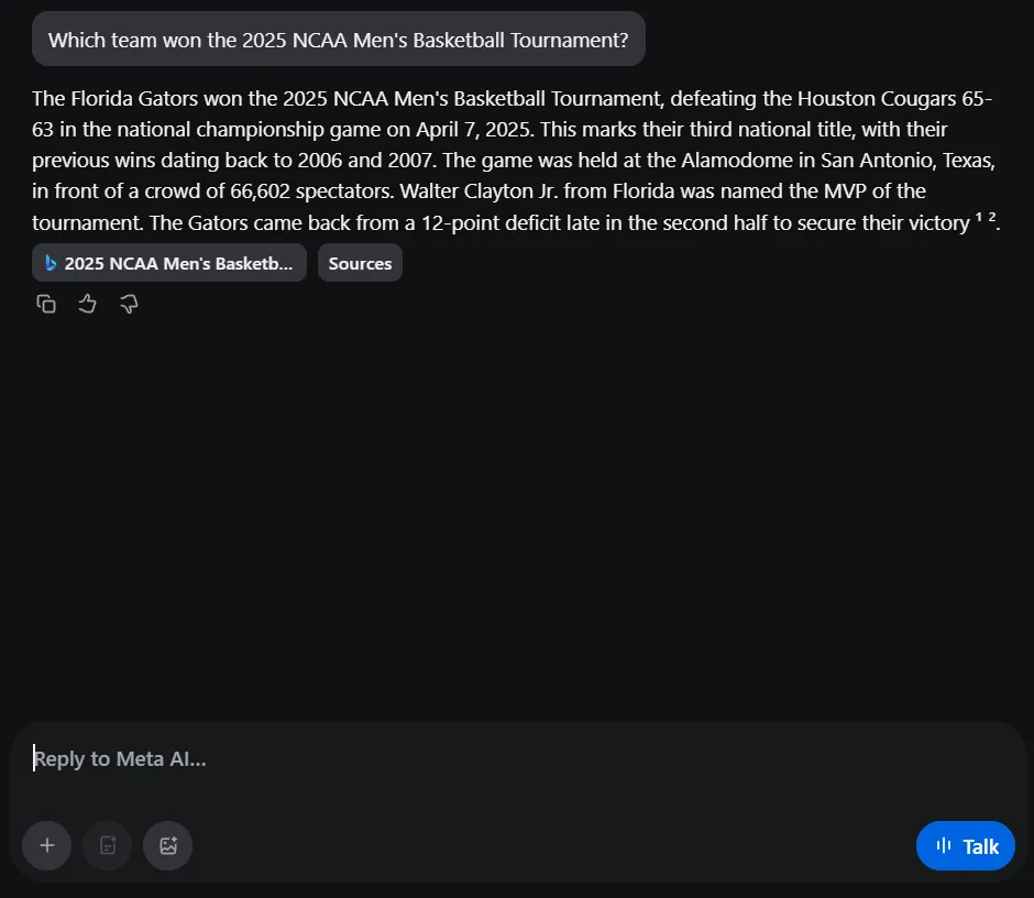 Meta AI trả lời trực tiếp về lịch sử phát triển máy tính