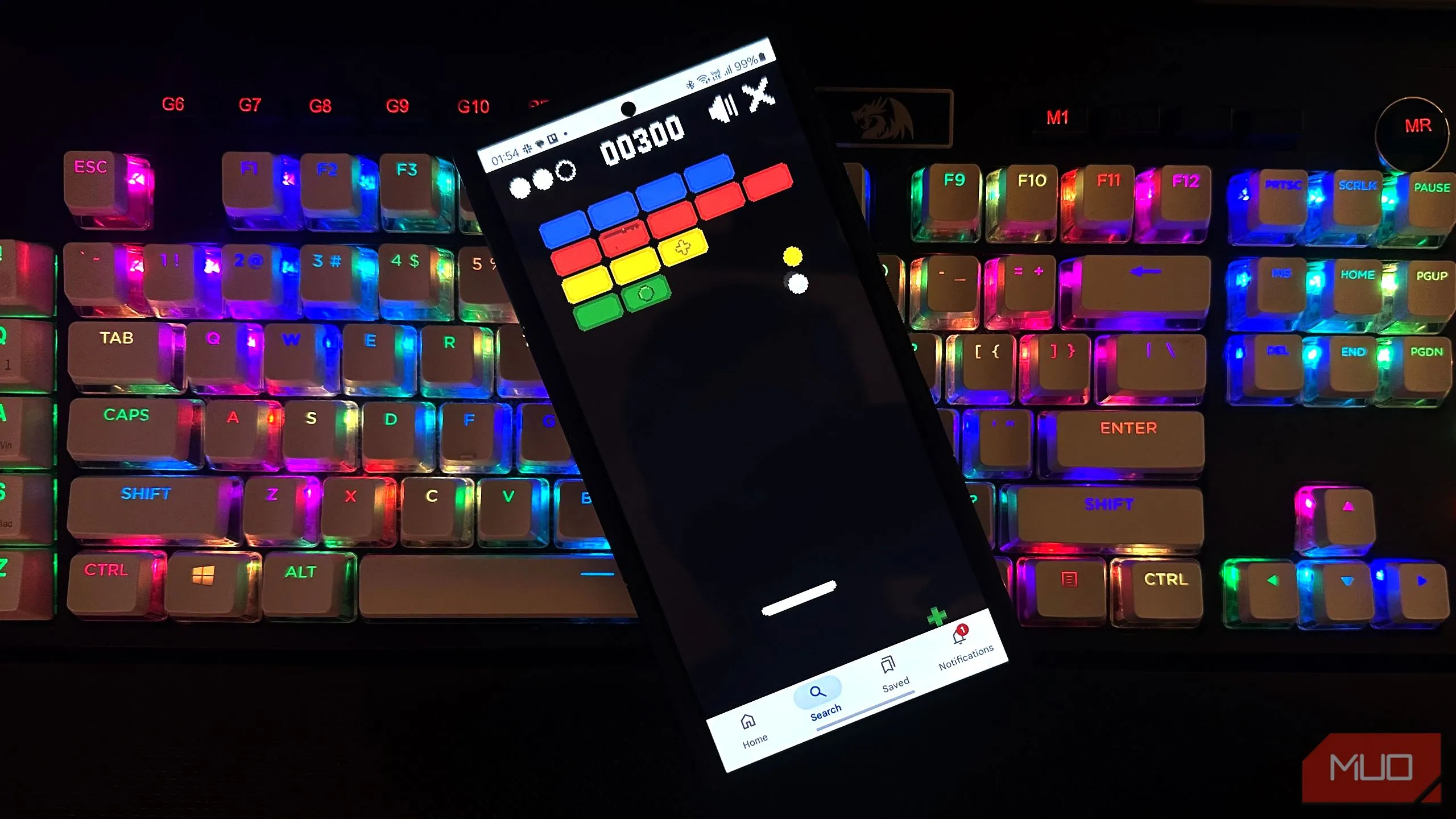 Người dùng trải nghiệm chơi game Block Breaker trên điện thoại di động thông qua Google Search