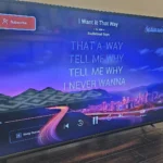 Người hát karaoke với bài hát "I Want It That Way" của Backstreet Boys trên ứng dụng Stingray Karaoke trên TV thông minh